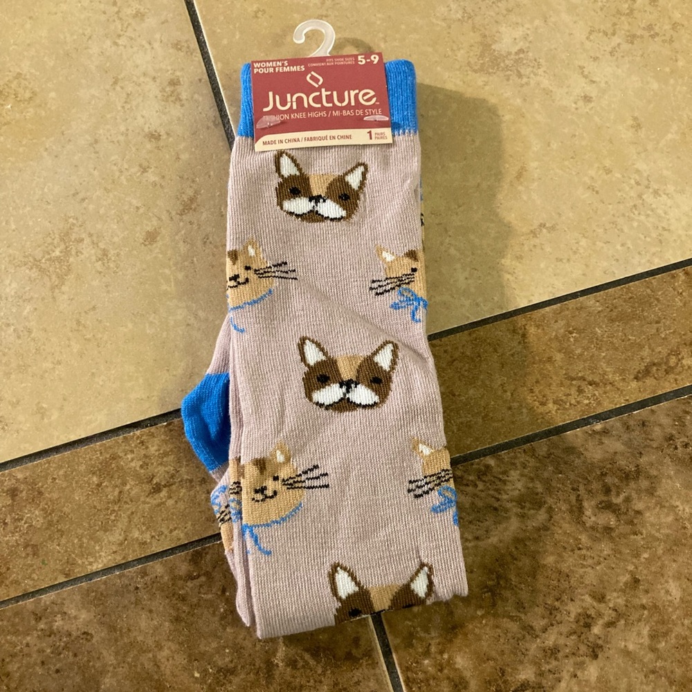 Dogs and Cats knee high socks